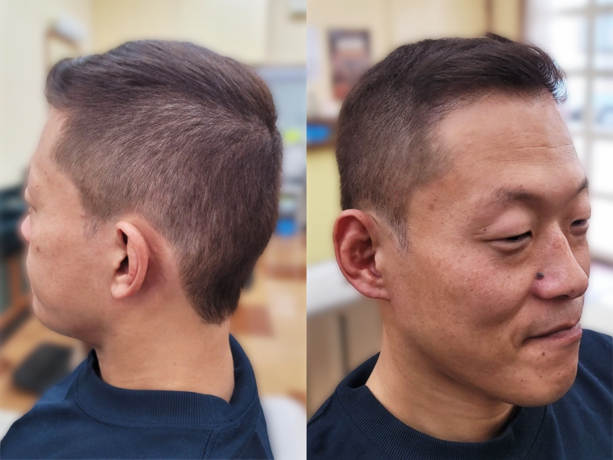 和歌山・海南のバーバースタイル（刈り上げ・フェード）施術例